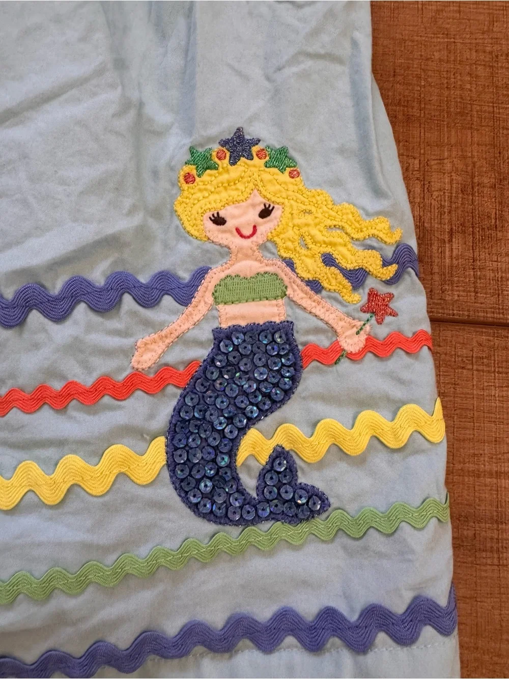 Vintage Gymboree Mermaid Magic Sequin Ric-Rac Dress Size 10